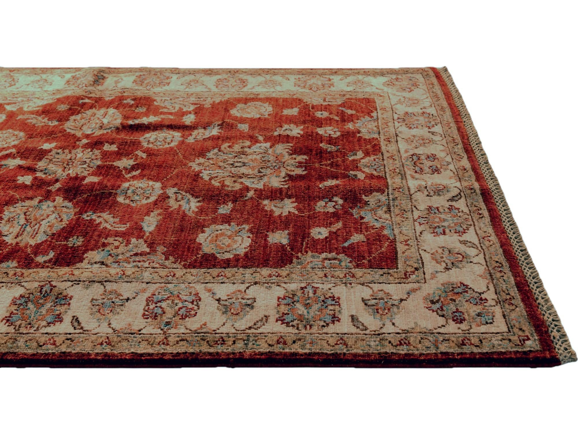 3' 4 x 4' 11 Hand Knotted Ziegler Rug