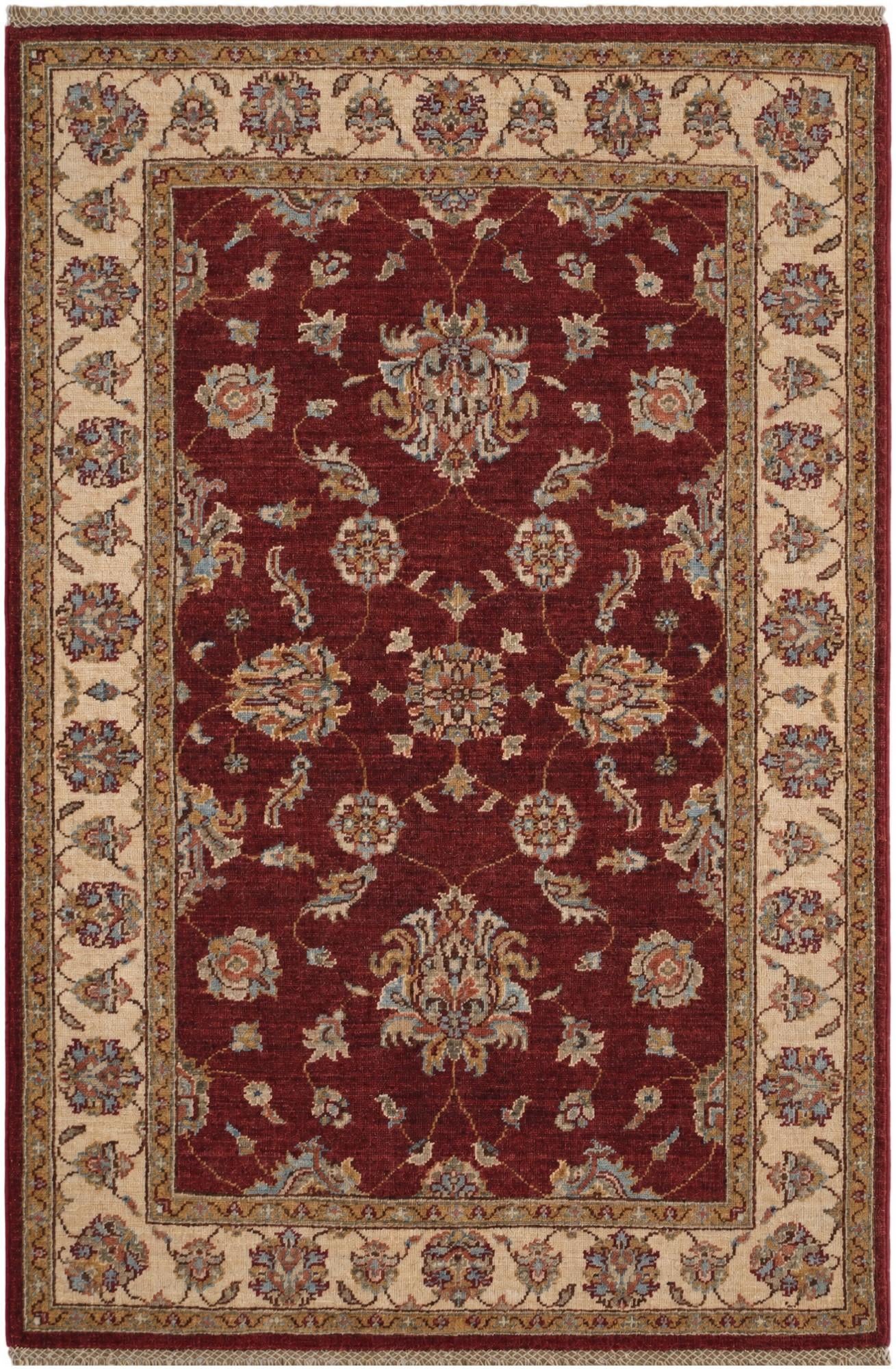 3' 4 x 4' 11 Hand Knotted Ziegler Rug