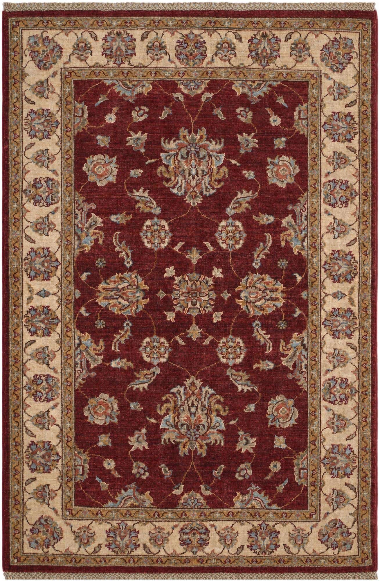 3' 4 x 4' 11 Hand Knotted Ziegler Rug