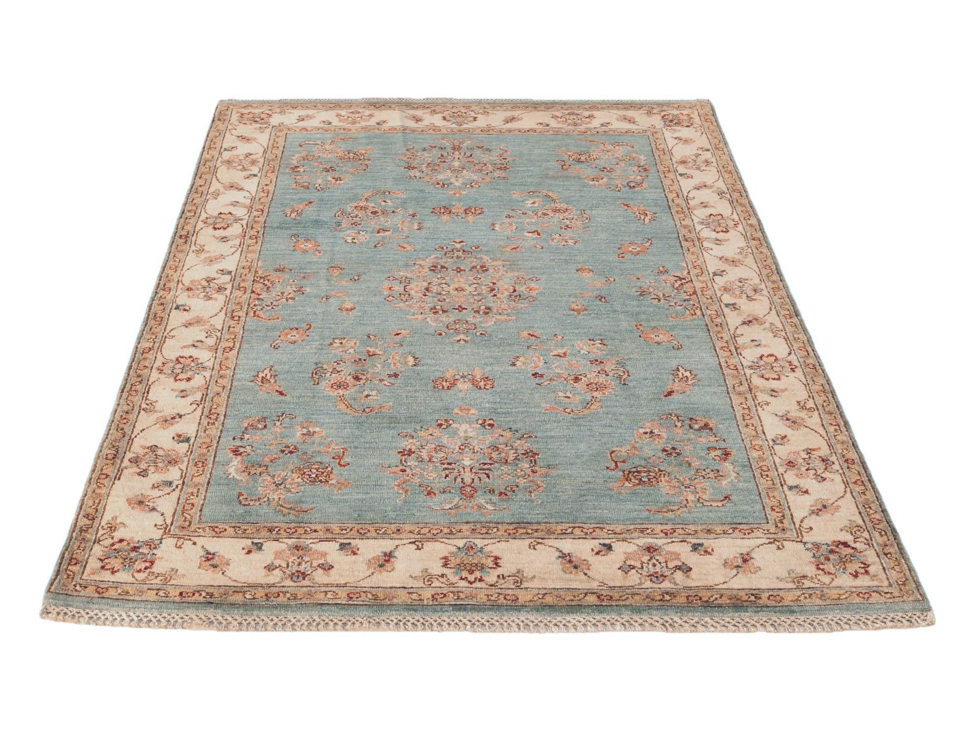 4' 1 x 6' 4 Hand Knotted Ziegler Rug