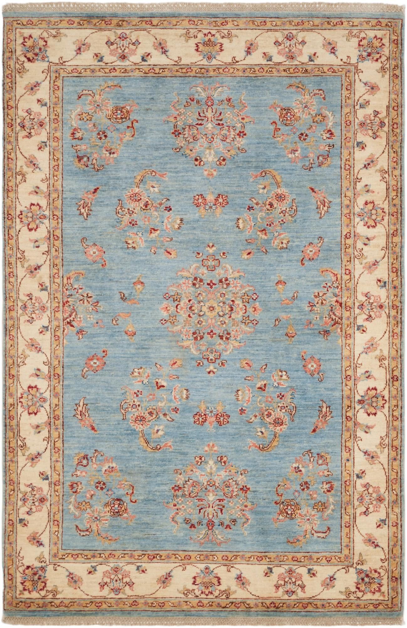 4' 1 x 6' 4 Hand Knotted Ziegler Rug