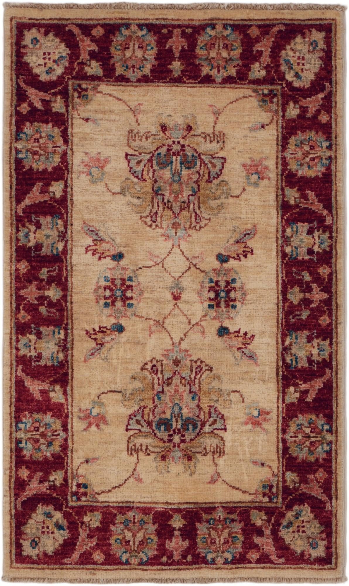 1' 10 x 3' 2 Hand Knotted Ziegler Rug