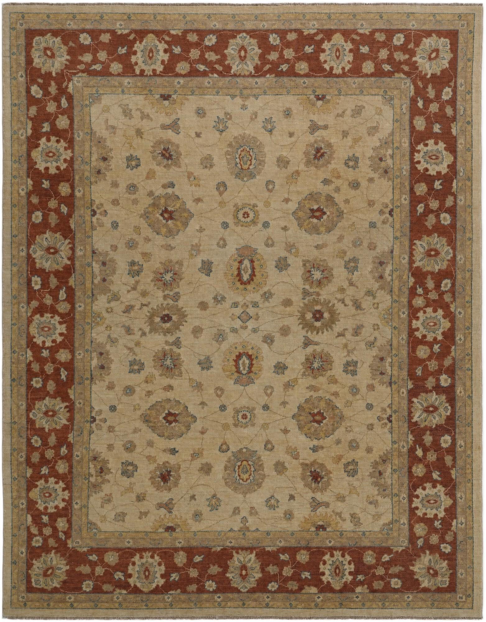 8' 1 x 10' 4 Hand Knotted Ziegler Rug