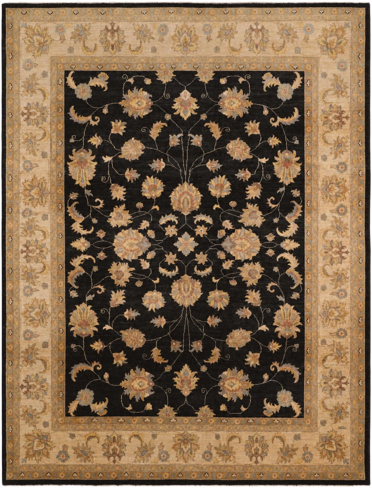 8' 11 x 11' 8 Hand Knotted Ziegler Rug