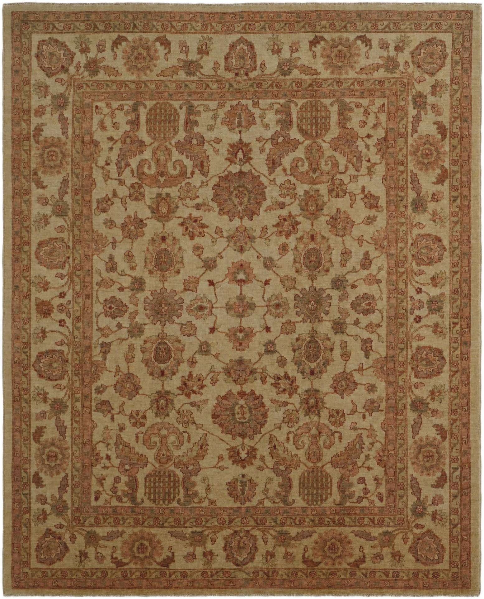 7' 11 x 9' 10 Hand Knotted Ziegler Rug
