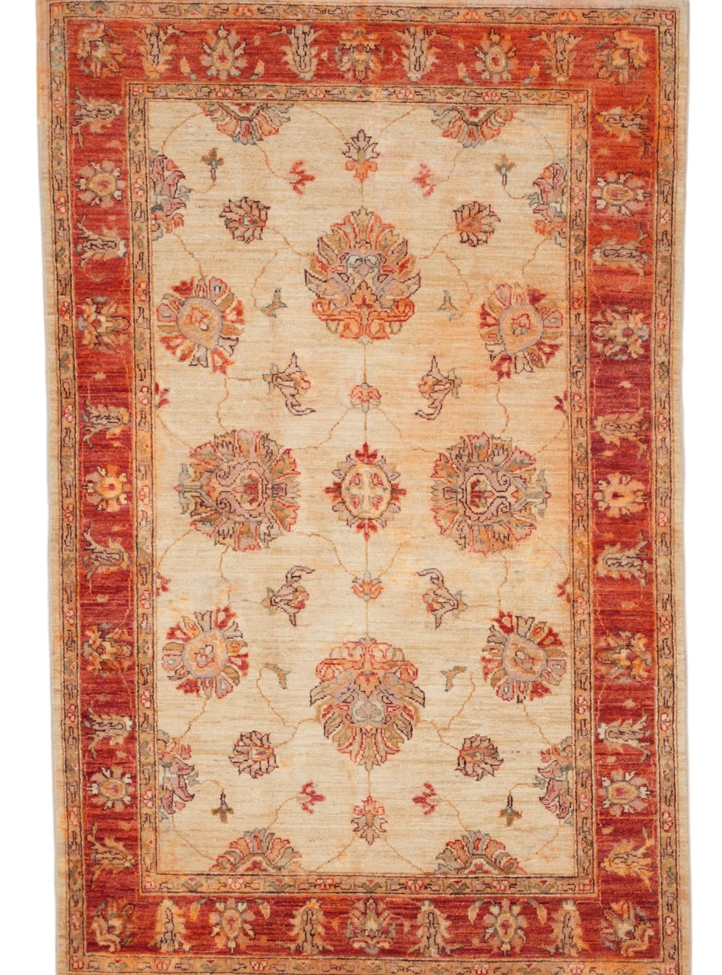 3' 11 x 5' 10 Hand Knotted Ziegler Rug