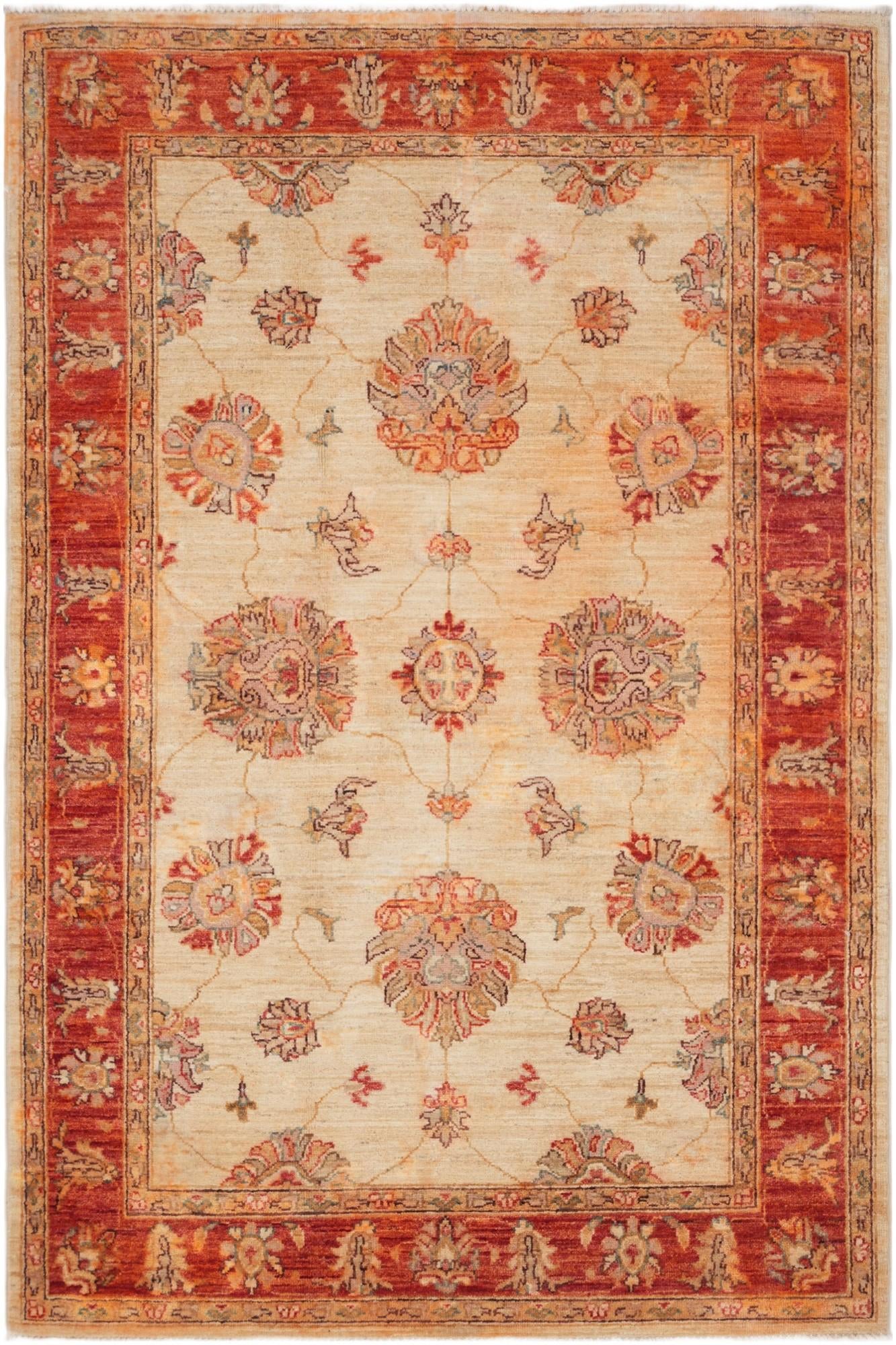 3' 11 x 5' 10 Hand Knotted Ziegler Rug