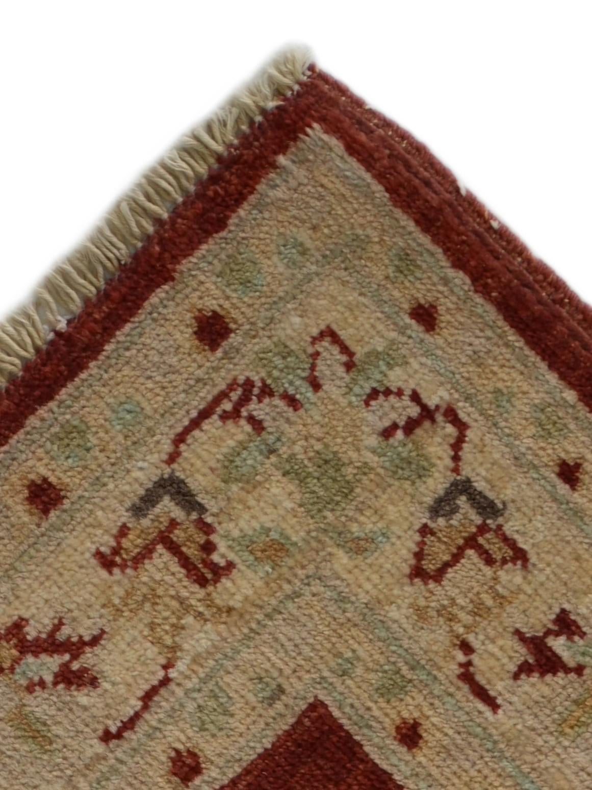 2' 7 x 4' Hand Knotted Ziegler Rug