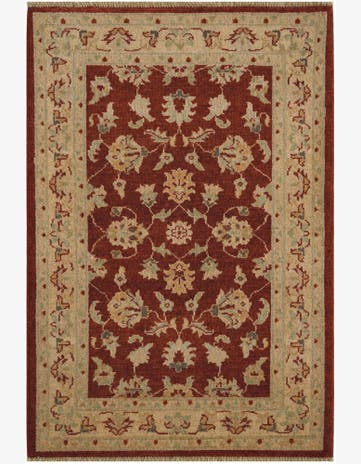 2' 7 x 4' Hand Knotted Ziegler Rug
