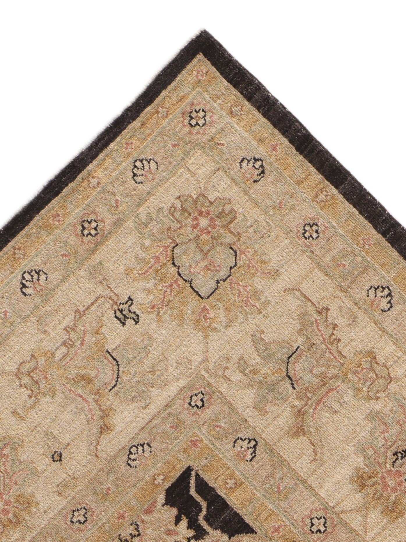 9' 1 x 12' Hand Knotted Ziegler Rug