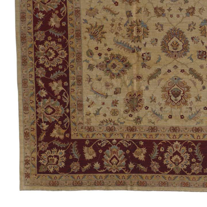 12' 6 x 15' 10 Hand Knotted Ziegler Rug