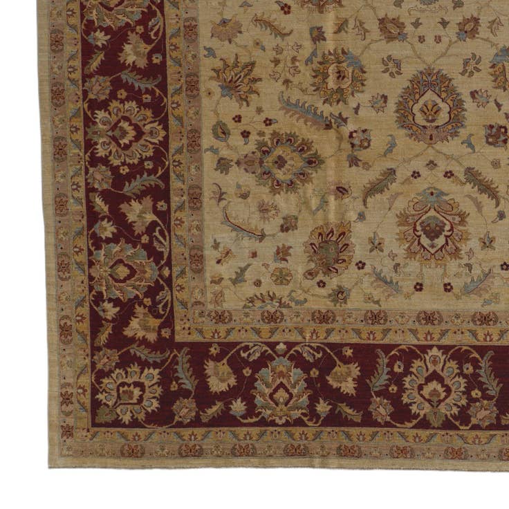 Detail image of 12' 6 x 15' 10 Hand Knotted Ziegler Rug