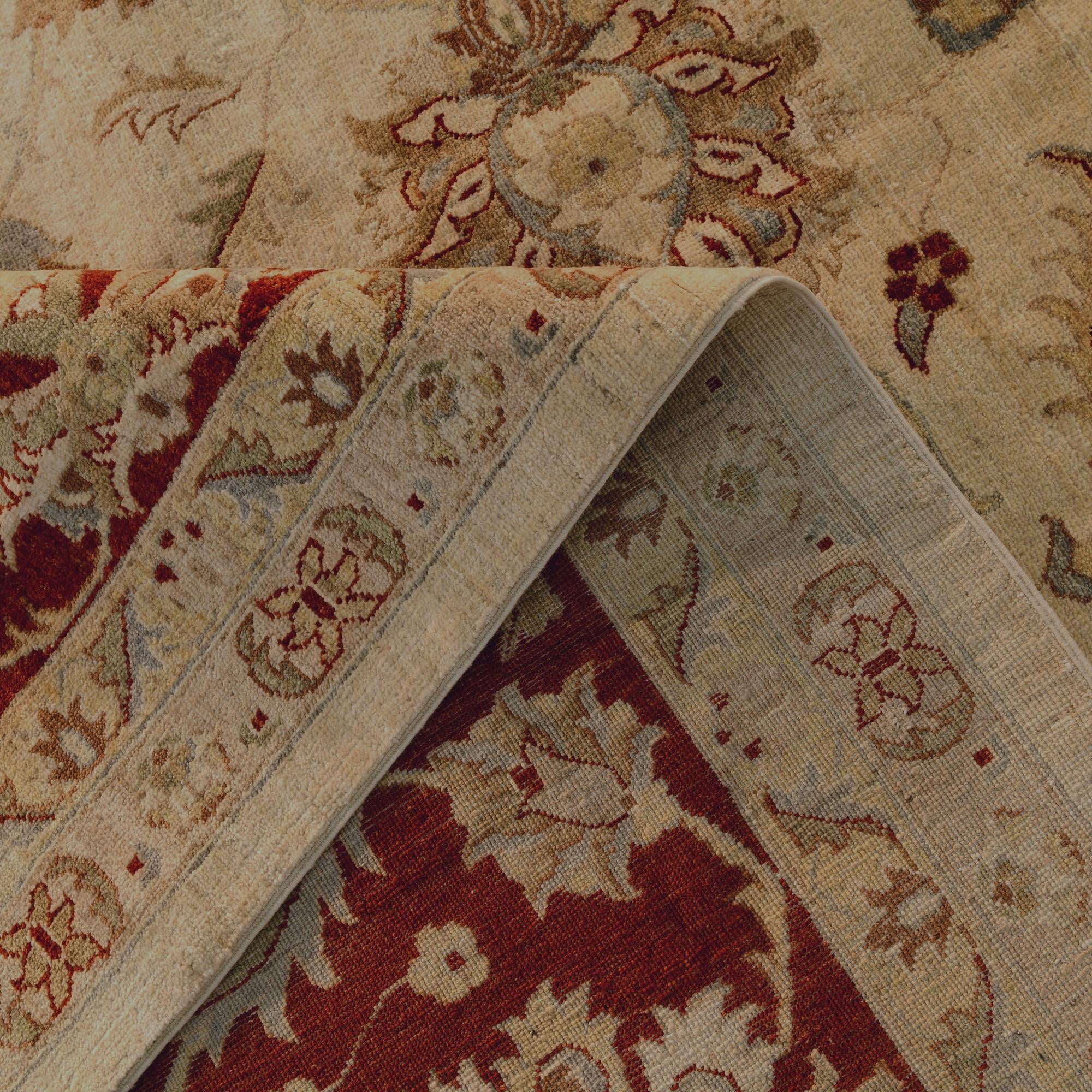 12' 6 x 15' 10 Hand Knotted Ziegler Rug
