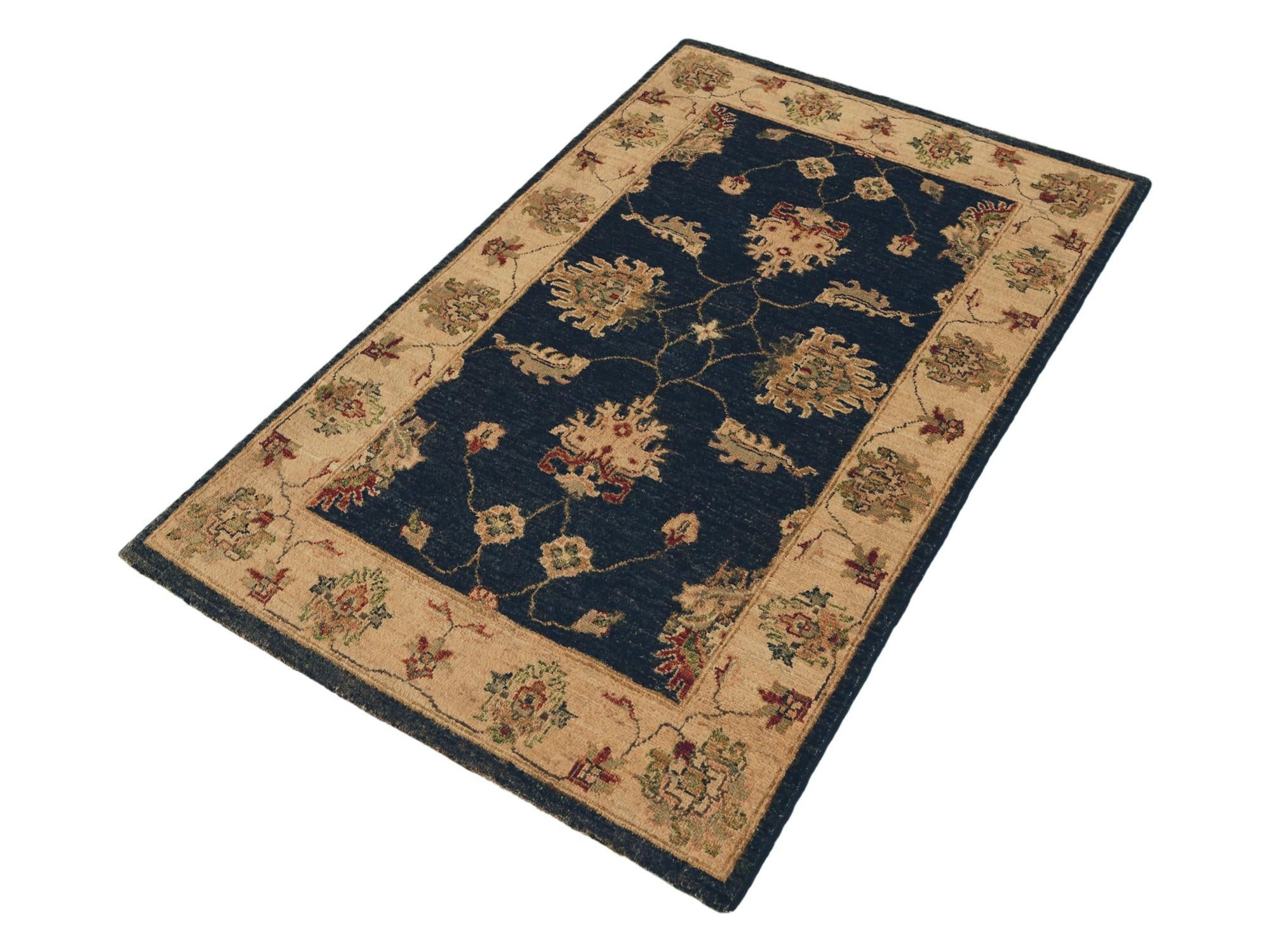 85cm x 135cm Hand Knotted Ziegler Rug