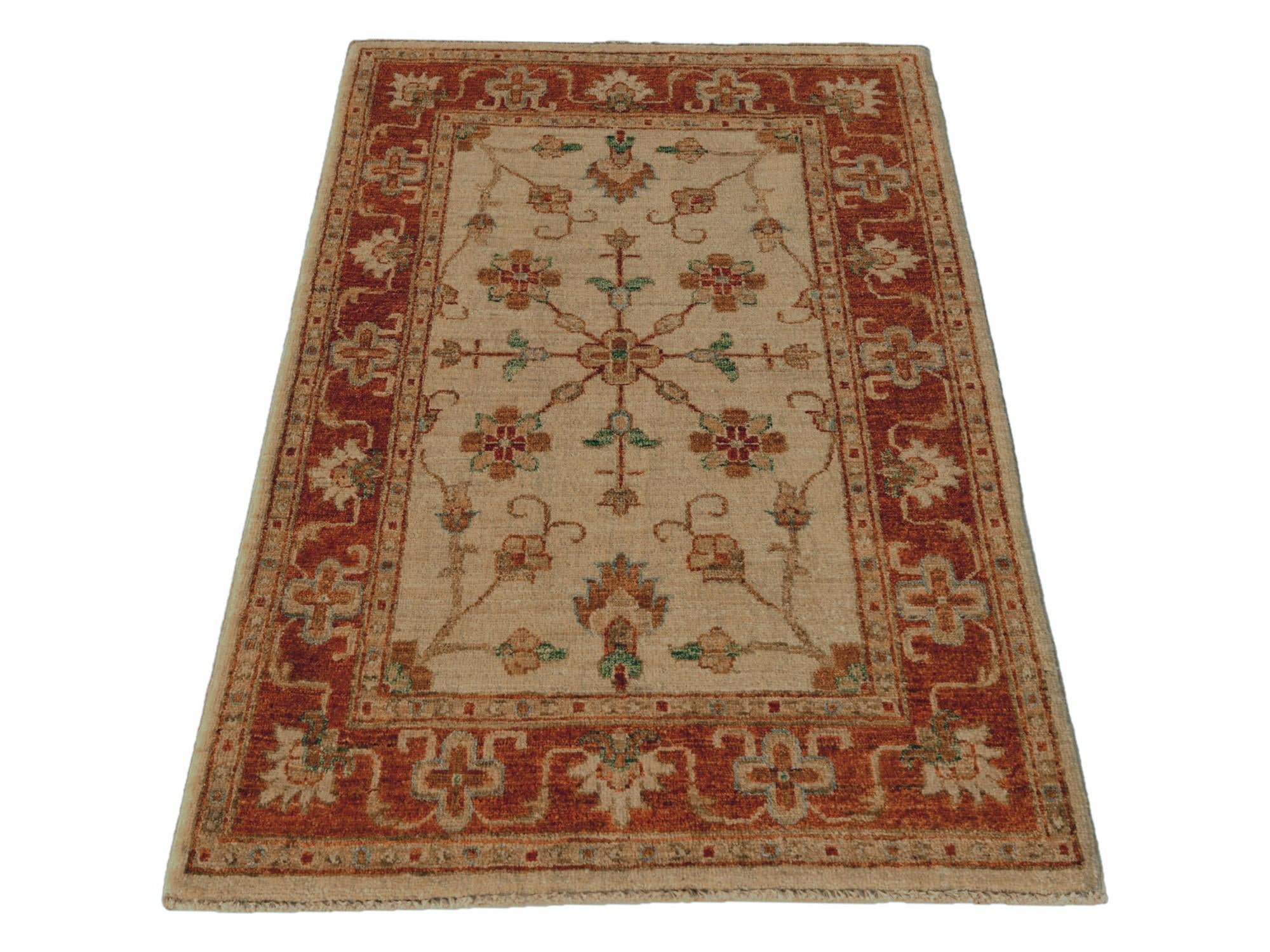 2' 7 x 4' Hand Knotted Ziegler Rug
