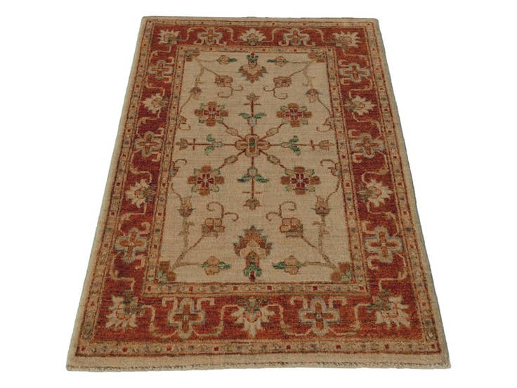 Detail image of 2' 7 x 4' Hand Knotted Ziegler Rug