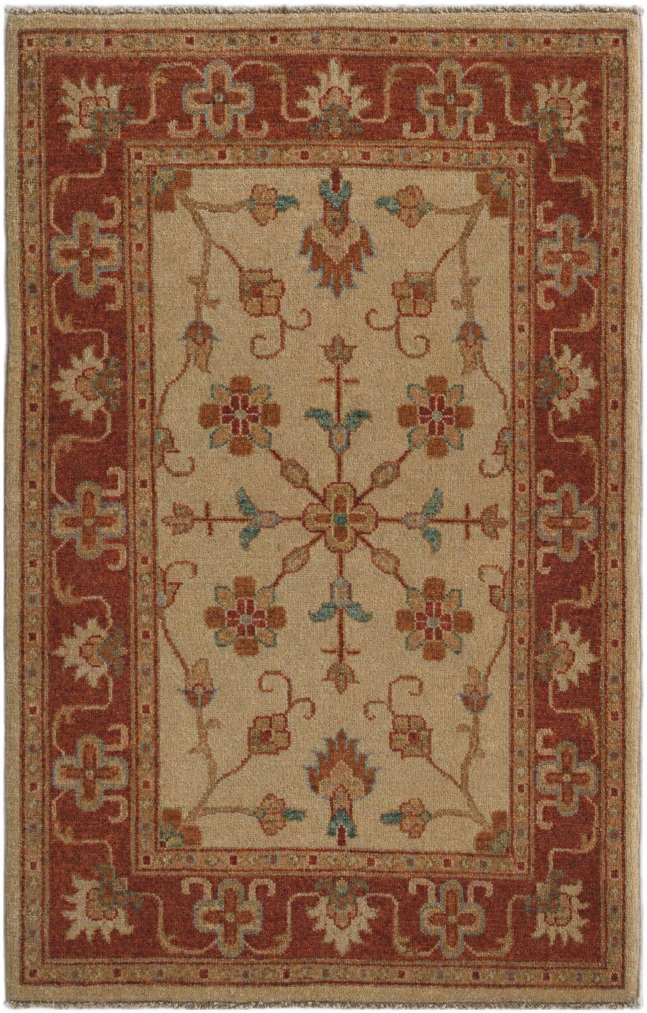2' 7 x 4' Hand Knotted Ziegler Rug