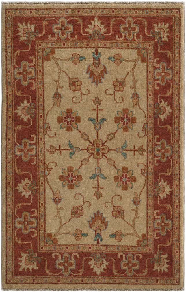 2' 7 x 4' Hand Knotted Ziegler Rug