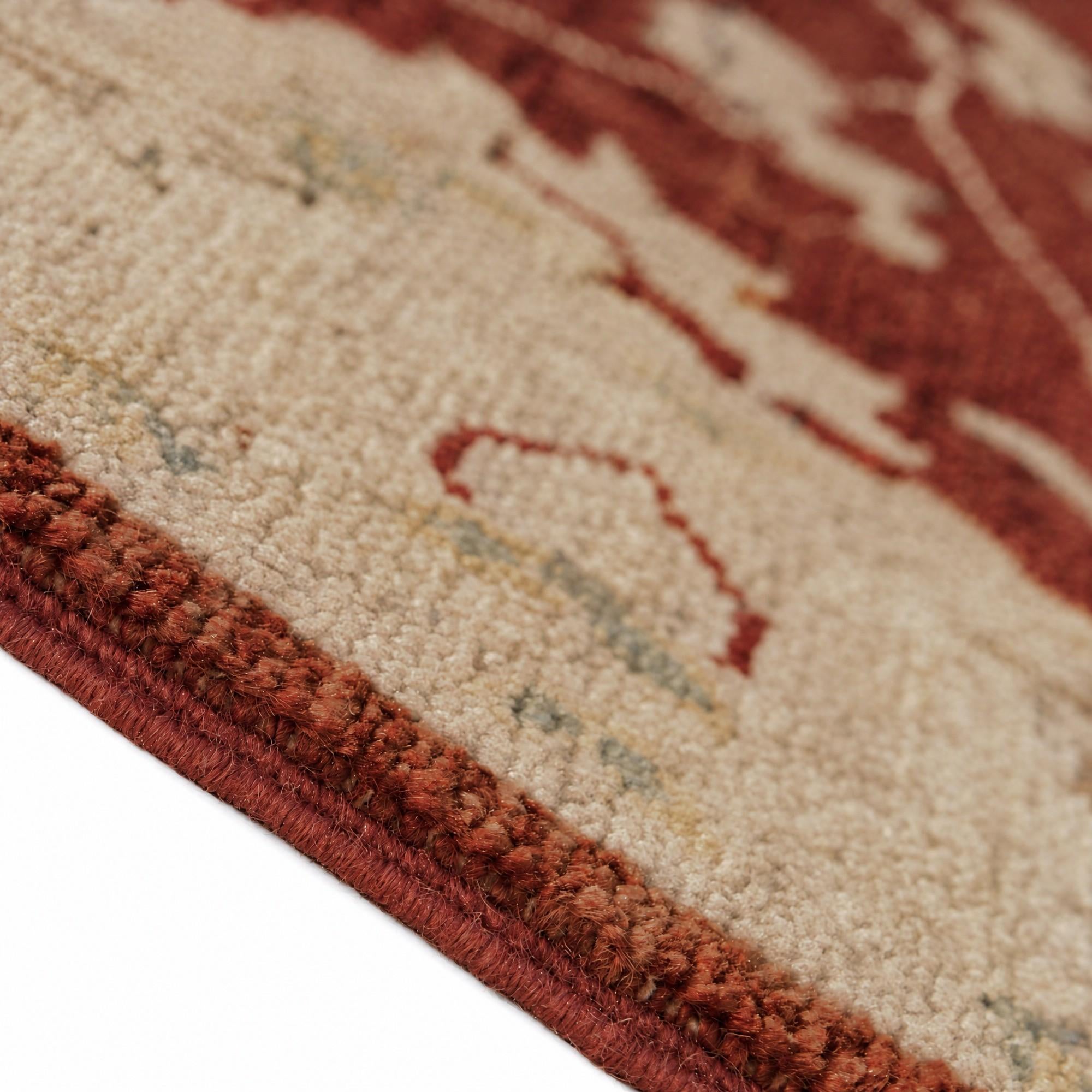 90cm x 145cm Hand Knotted Ziegler Rug