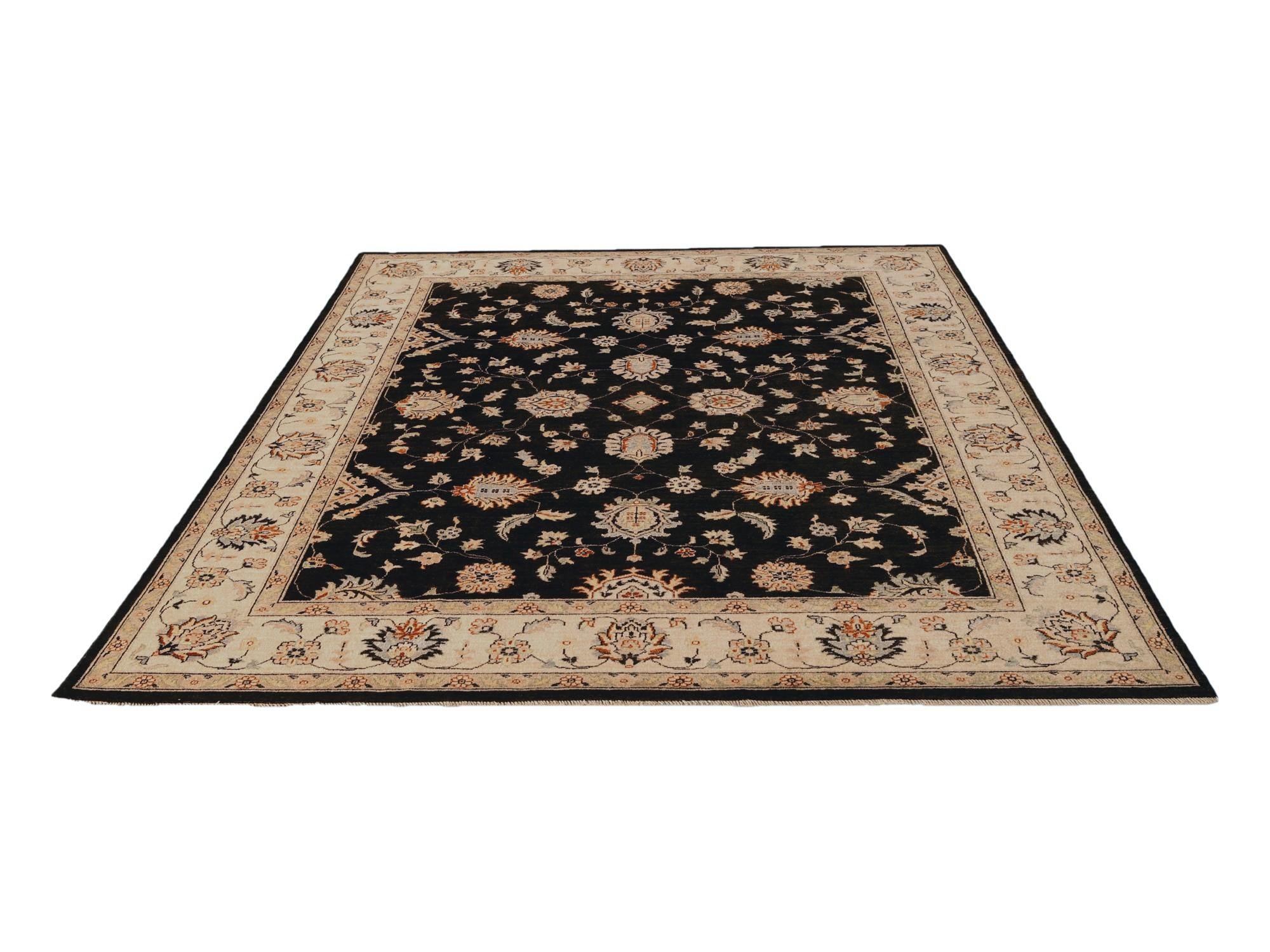 7' 9 x 9' 9 Hand Knotted Ziegler Rug