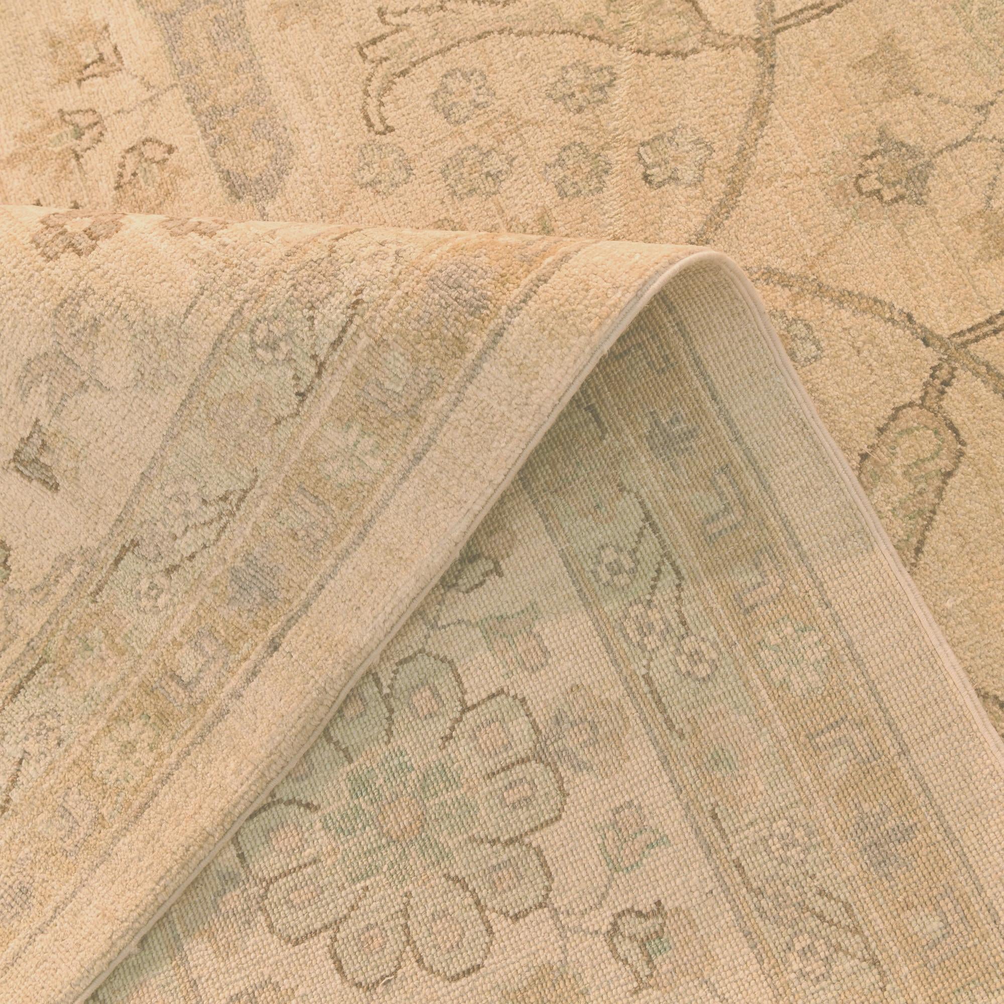 9' 10 x 14' Hand Knotted Ziegler Rug