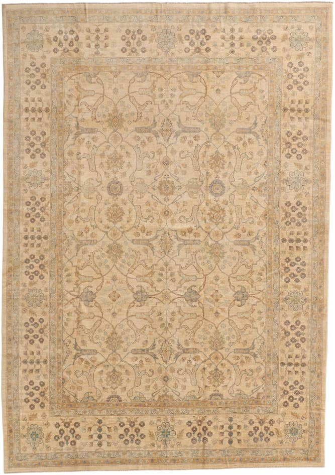 Detail image of 9' 10 x 14' Hand Knotted Ziegler Rug