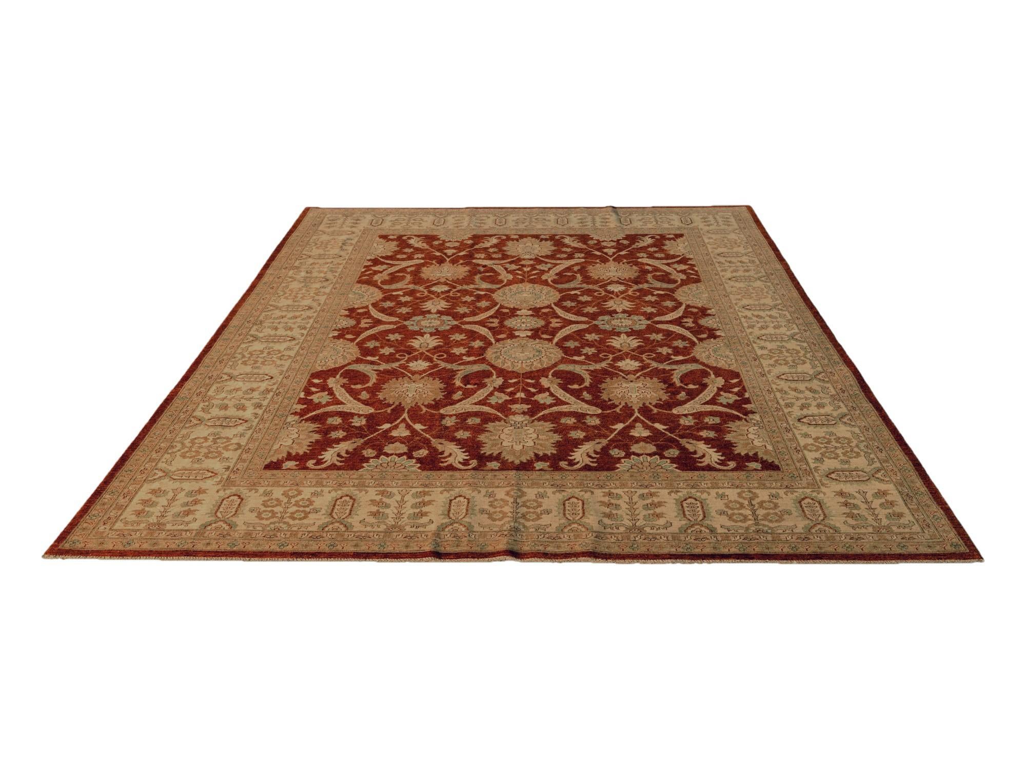 8' 10 x 12' Hand Knotted Ziegler Rug