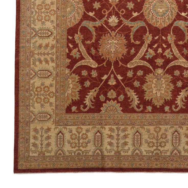 Detail image of 8' 10 x 12' Hand Knotted Ziegler Rug