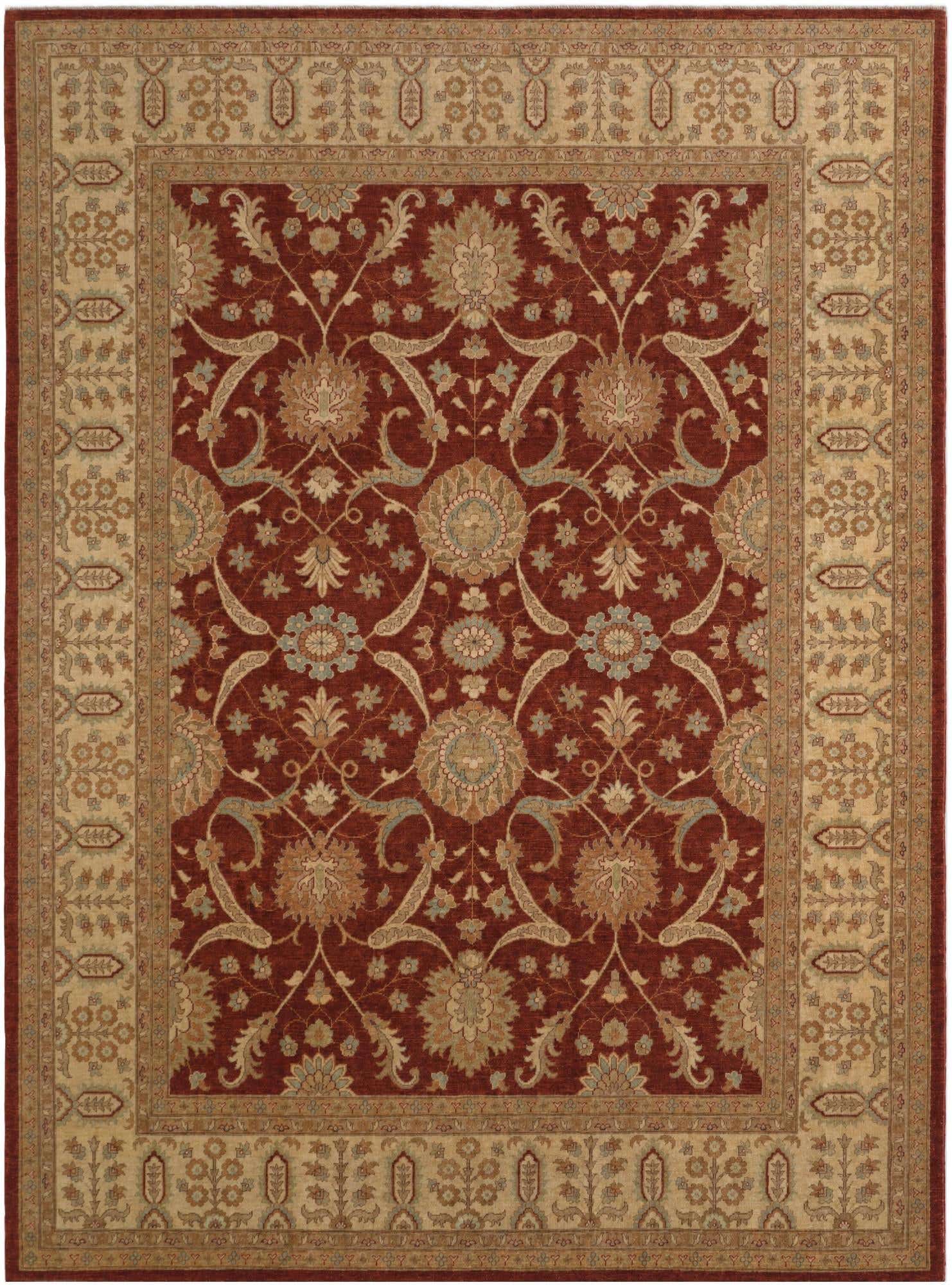 8' 10 x 12' Hand Knotted Ziegler Rug