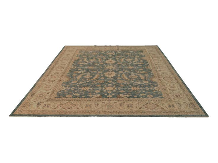 Detail image of 9' x 12' 2 Hand Knotted Ziegler Rug