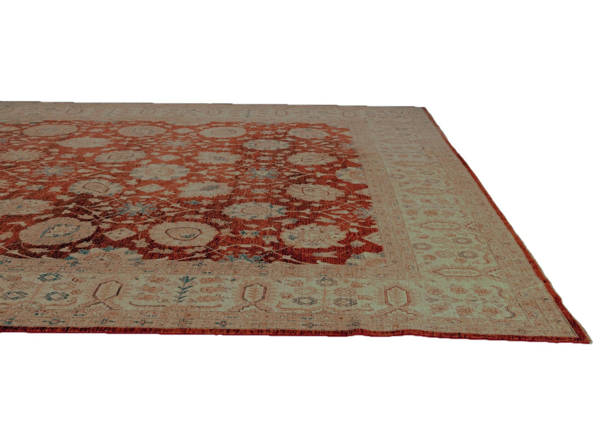 390cm x 490cm Hand Knotted Ziegler Rug
