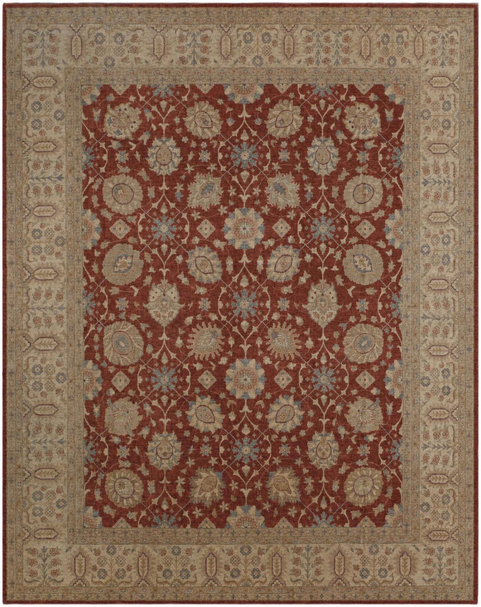 12' 10 x 16' 1 Hand Knotted Ziegler Rug
