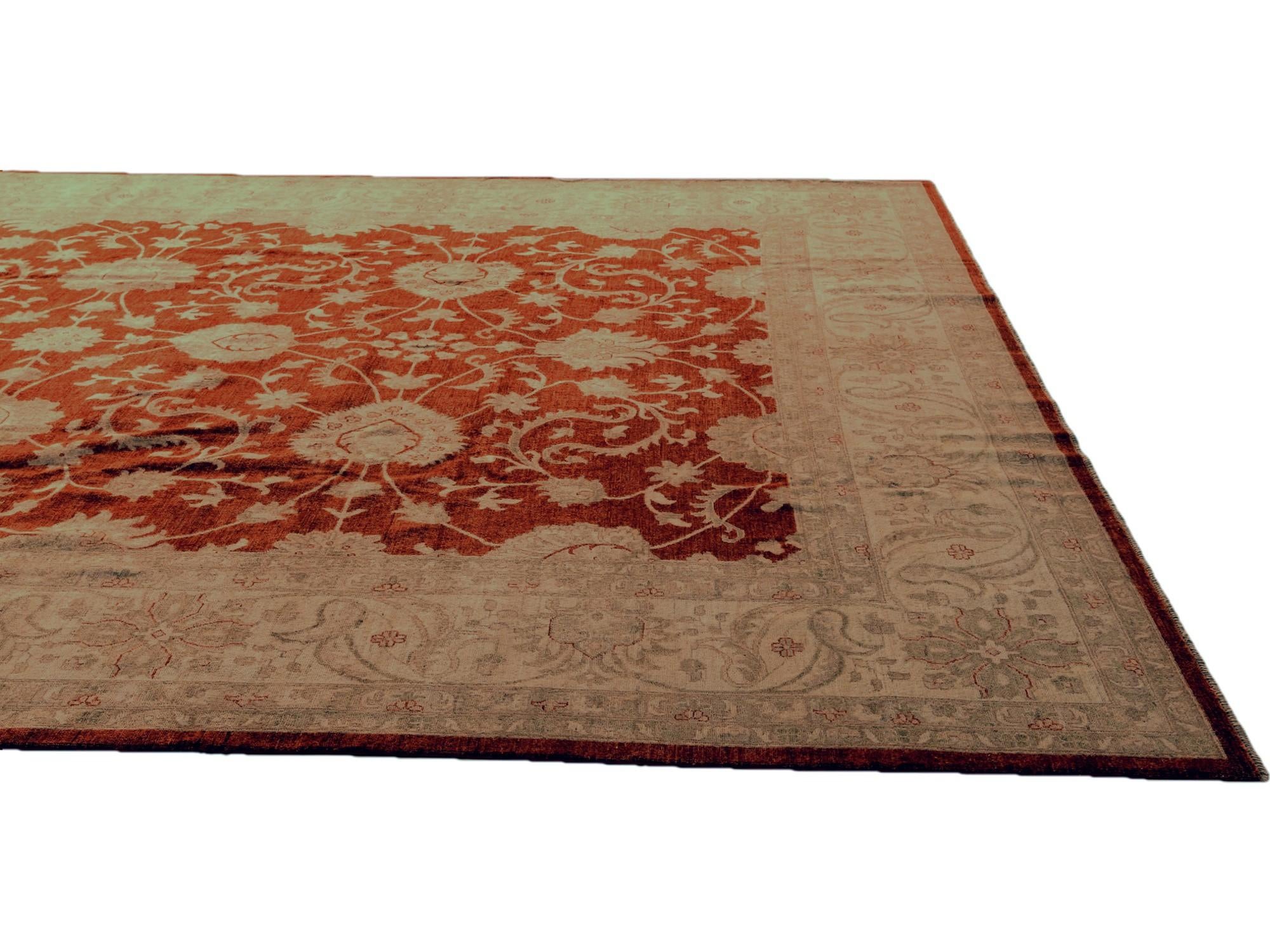 11' 8 x 15' 7 Hand Knotted Ziegler Rug