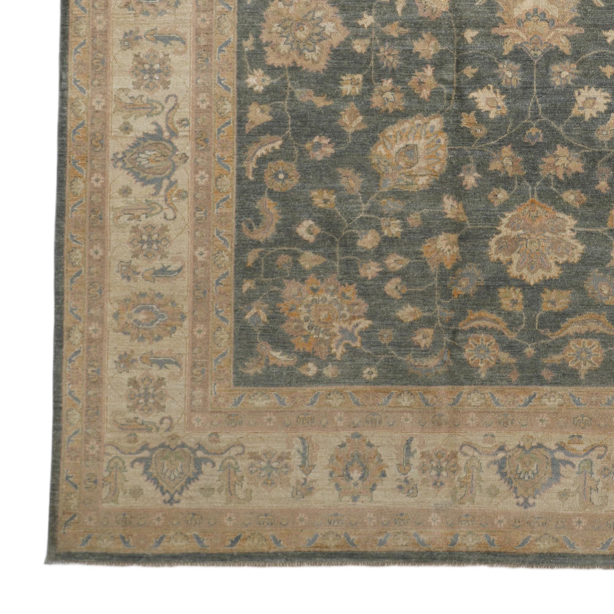 9' 2 x 12' Hand Knotted Ziegler Rug
