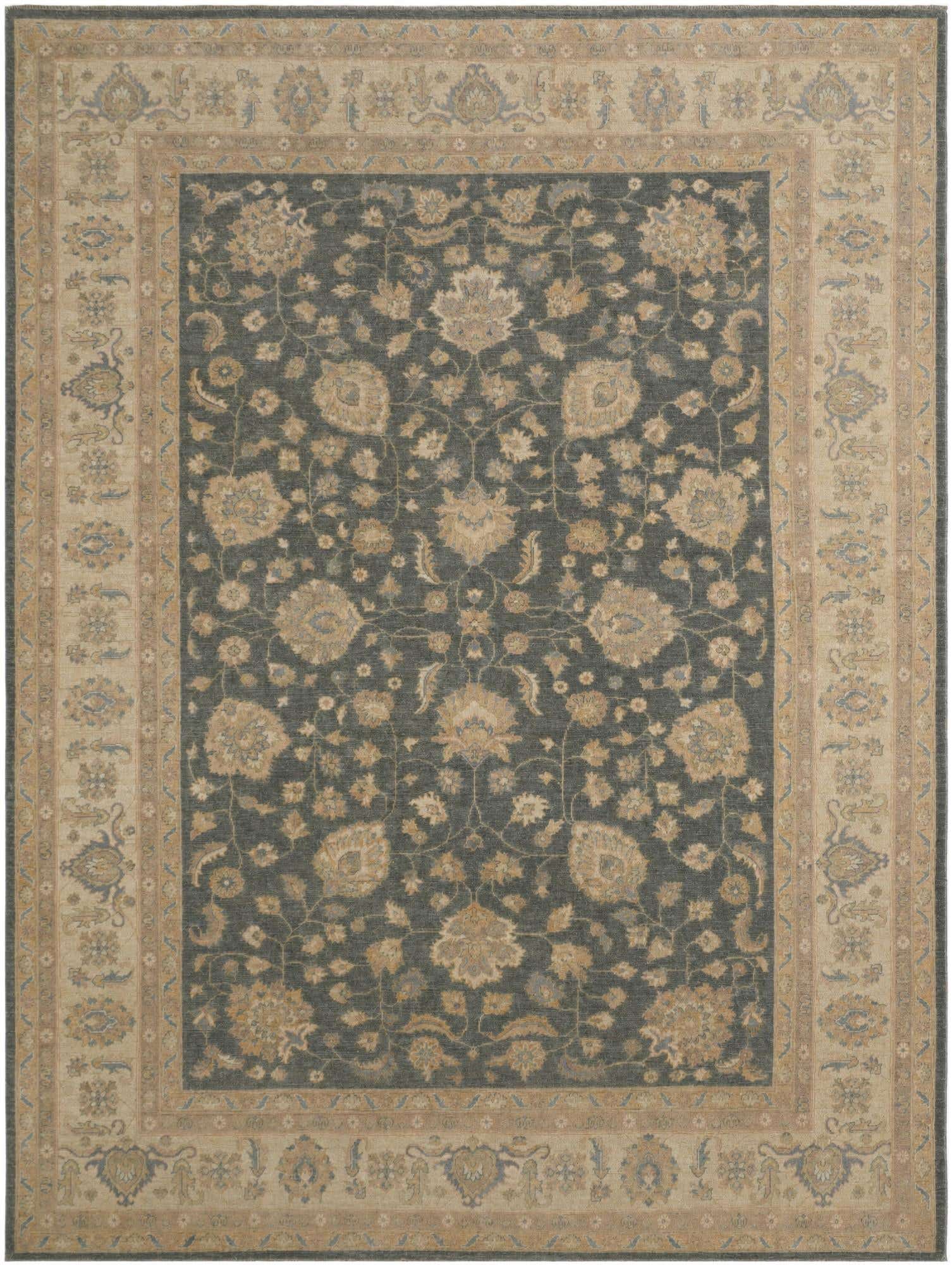 9' 2 x 12' Hand Knotted Ziegler Rug