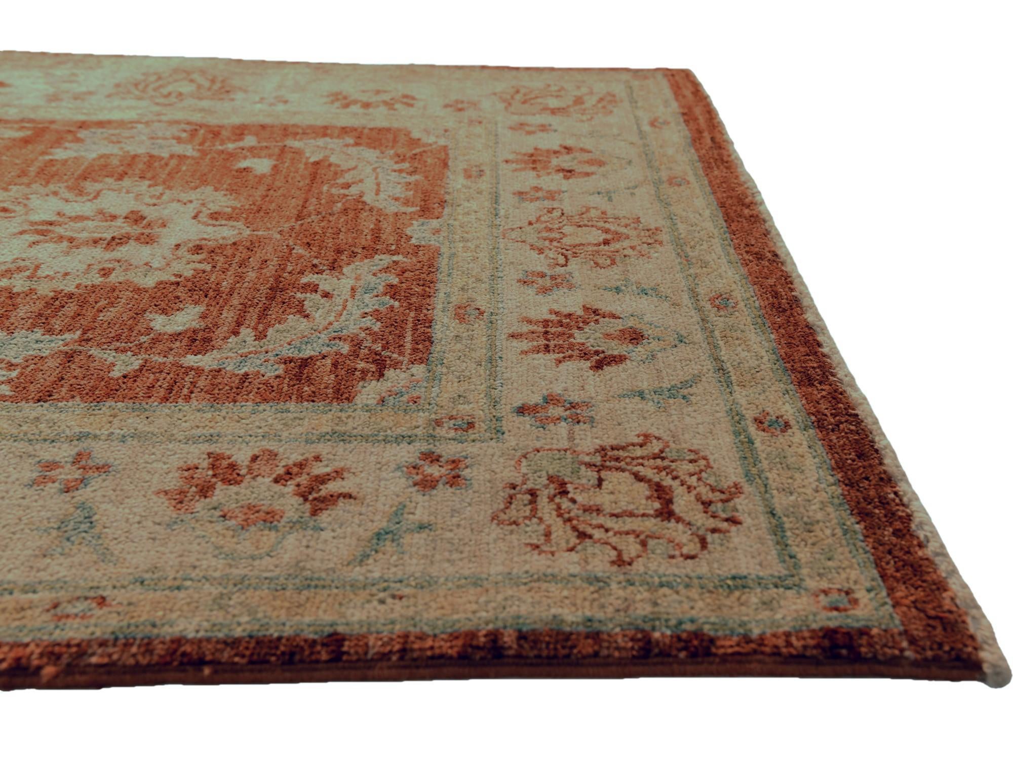 80cm x 125cm Hand Knotted Ziegler Rug