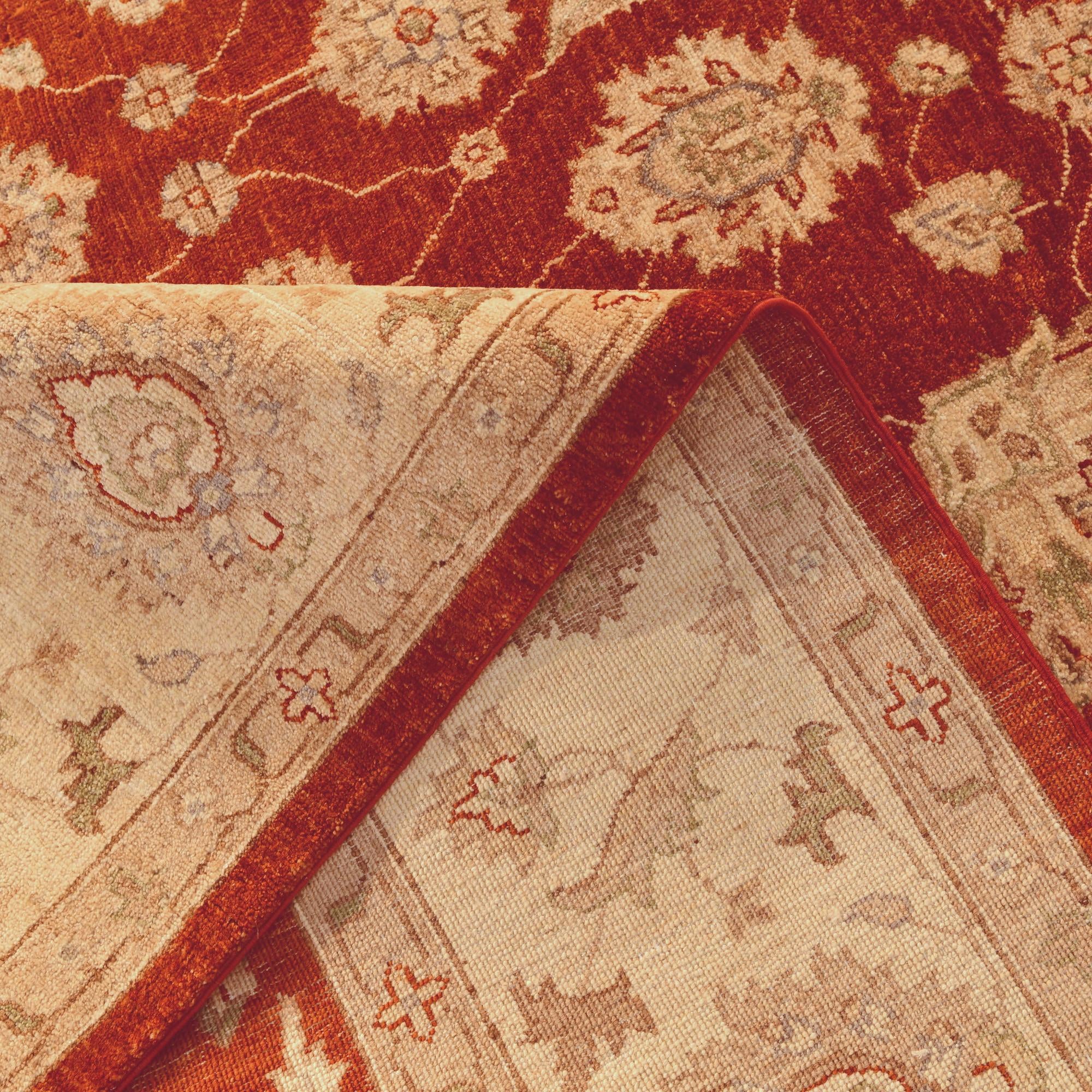 8' x 11' 5 Hand Knotted Ziegler Rug