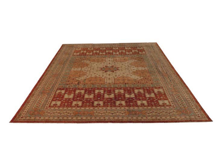 Detail image of 9' 1 x 12' 2 Hand Knotted Ziegler Rug