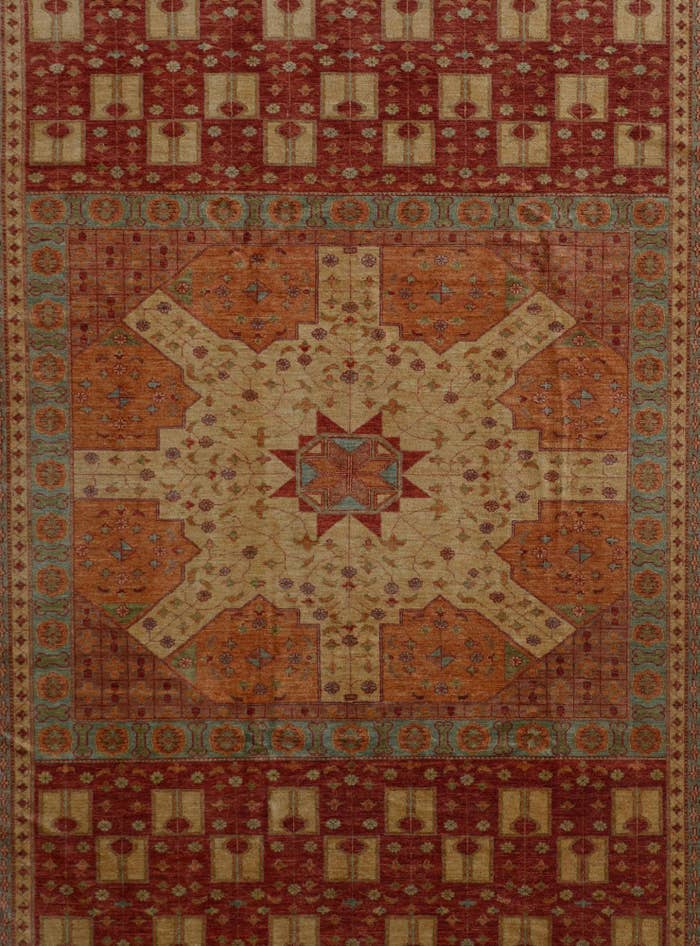 Detail image of 9' 1 x 12' 2 Hand Knotted Ziegler Rug