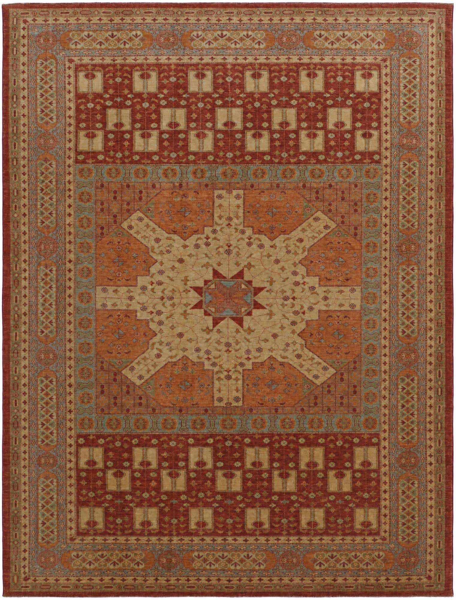 9' 1 x 12' 2 Hand Knotted Ziegler Rug