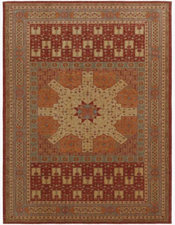 9' 1 x 12' 2 Hand Knotted Ziegler Rug