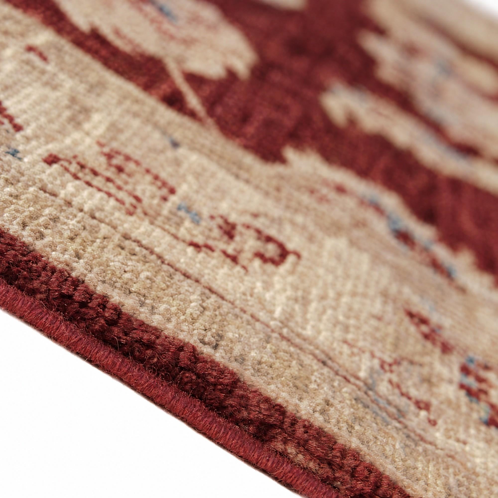 100cm x 135cm Hand Knotted Ziegler Rug
