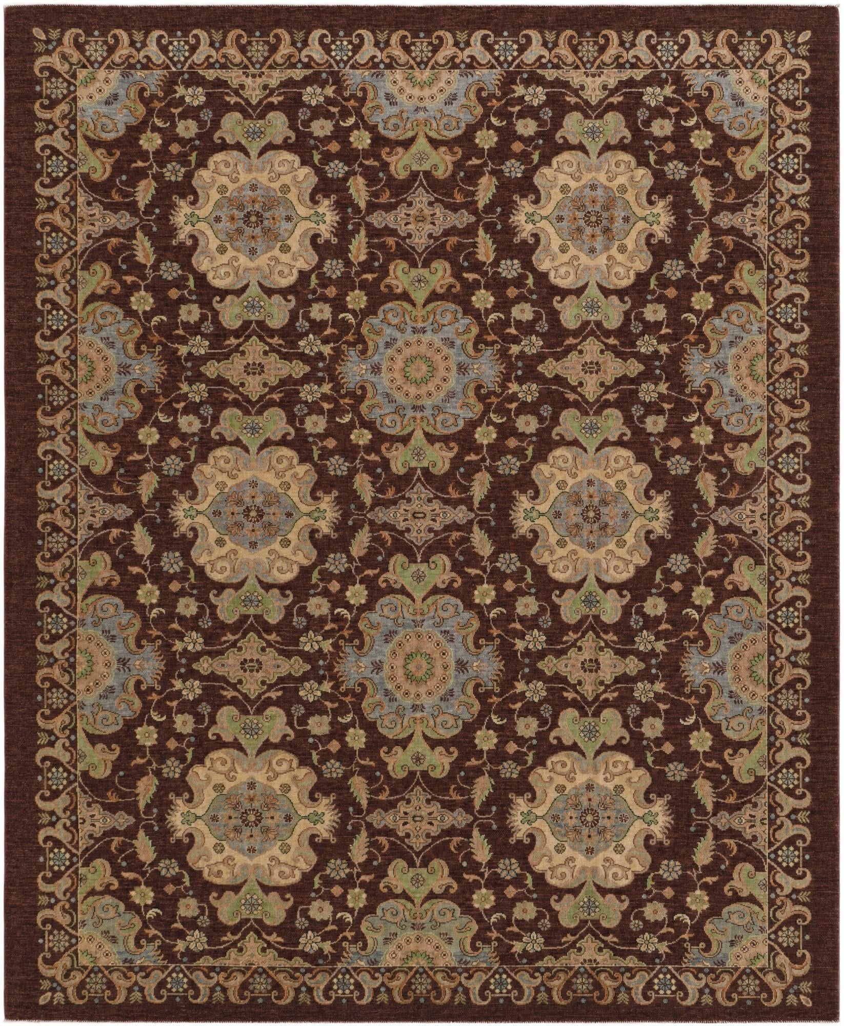 8' 4 x 10' 1 Hand Knotted Ziegler Rug