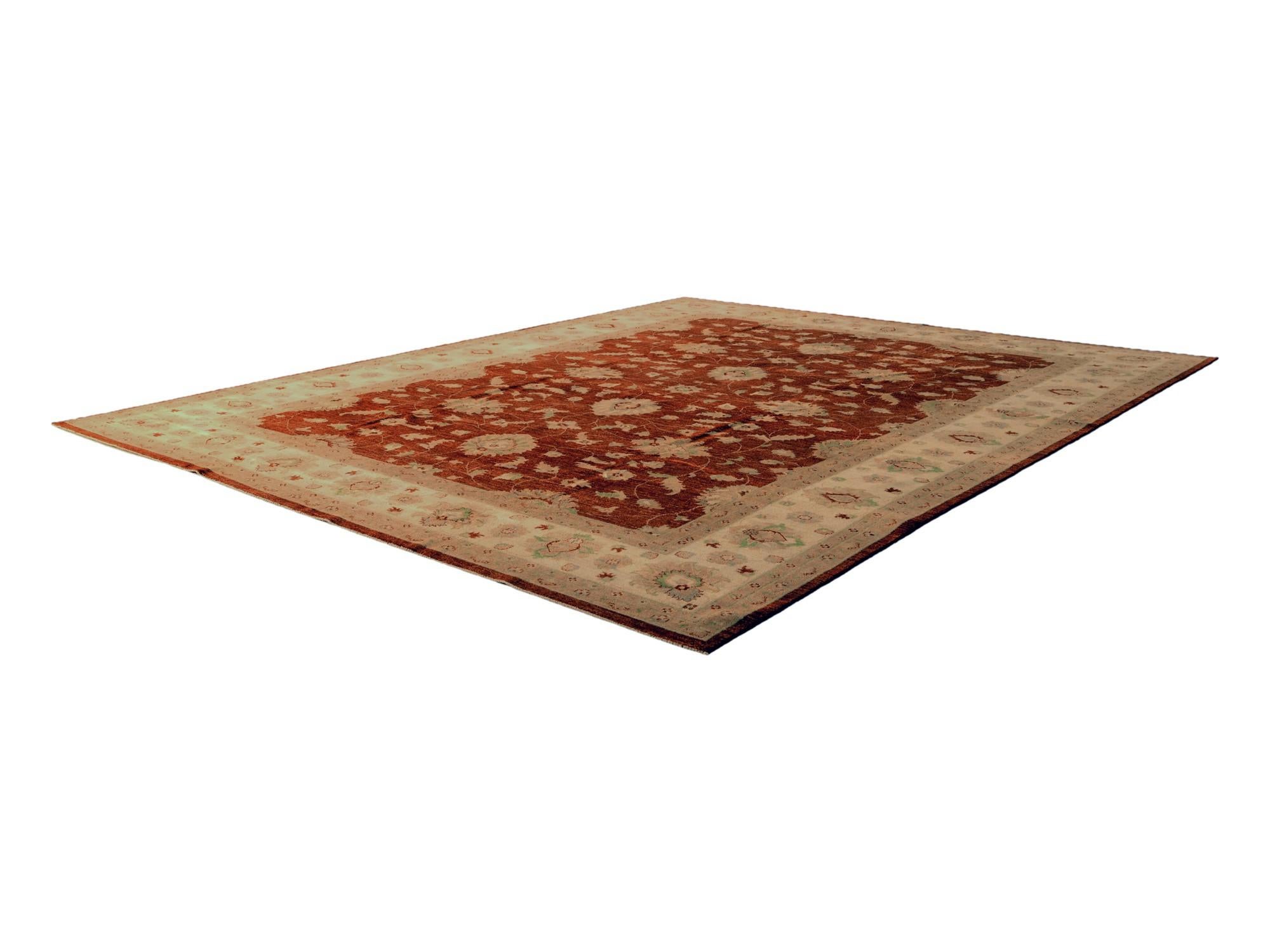 11' 4 x 14' 3 Hand Knotted Ziegler Rug