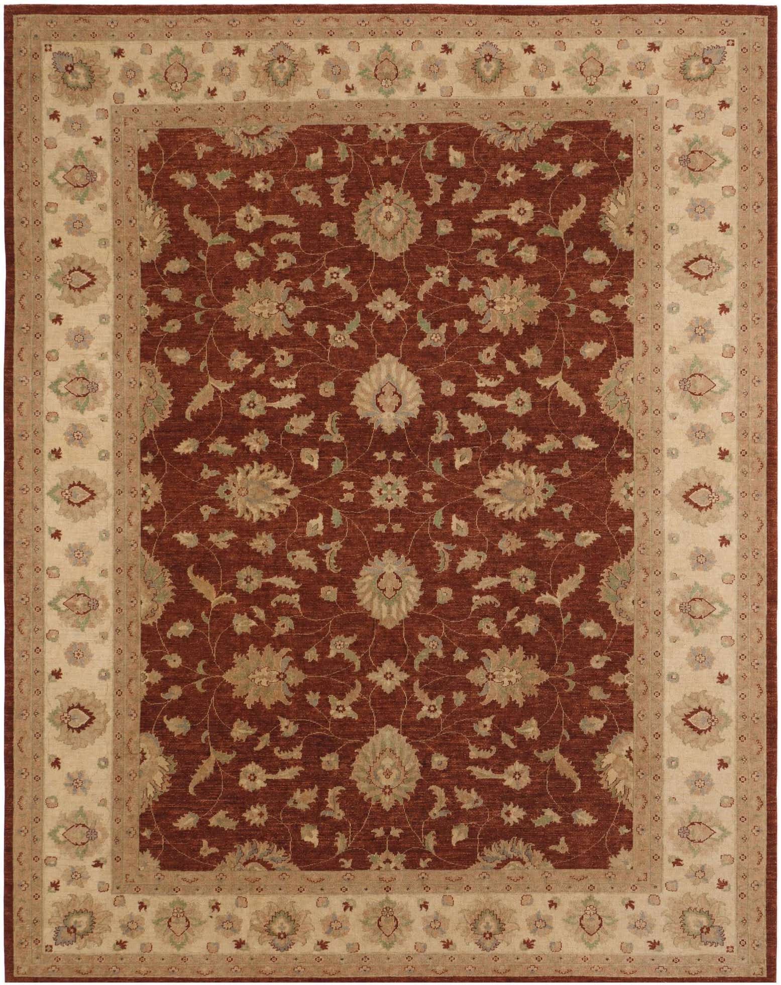 11' 4 x 14' 3 Hand Knotted Ziegler Rug