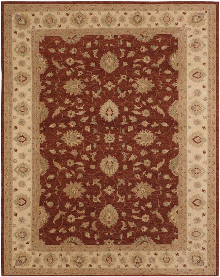 Detailansicht von 345cm x 435cm Handgeknüpft Ziegler Teppich
