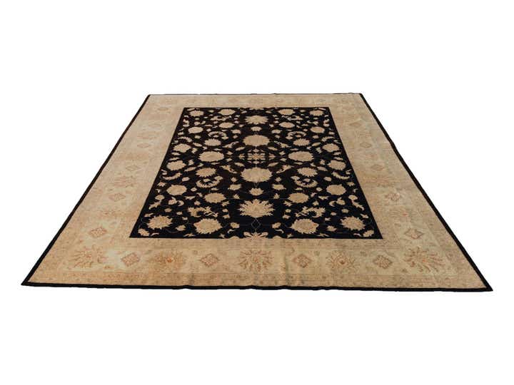 8' 11 x 12' 9 Hand Knotted Ziegler Rug