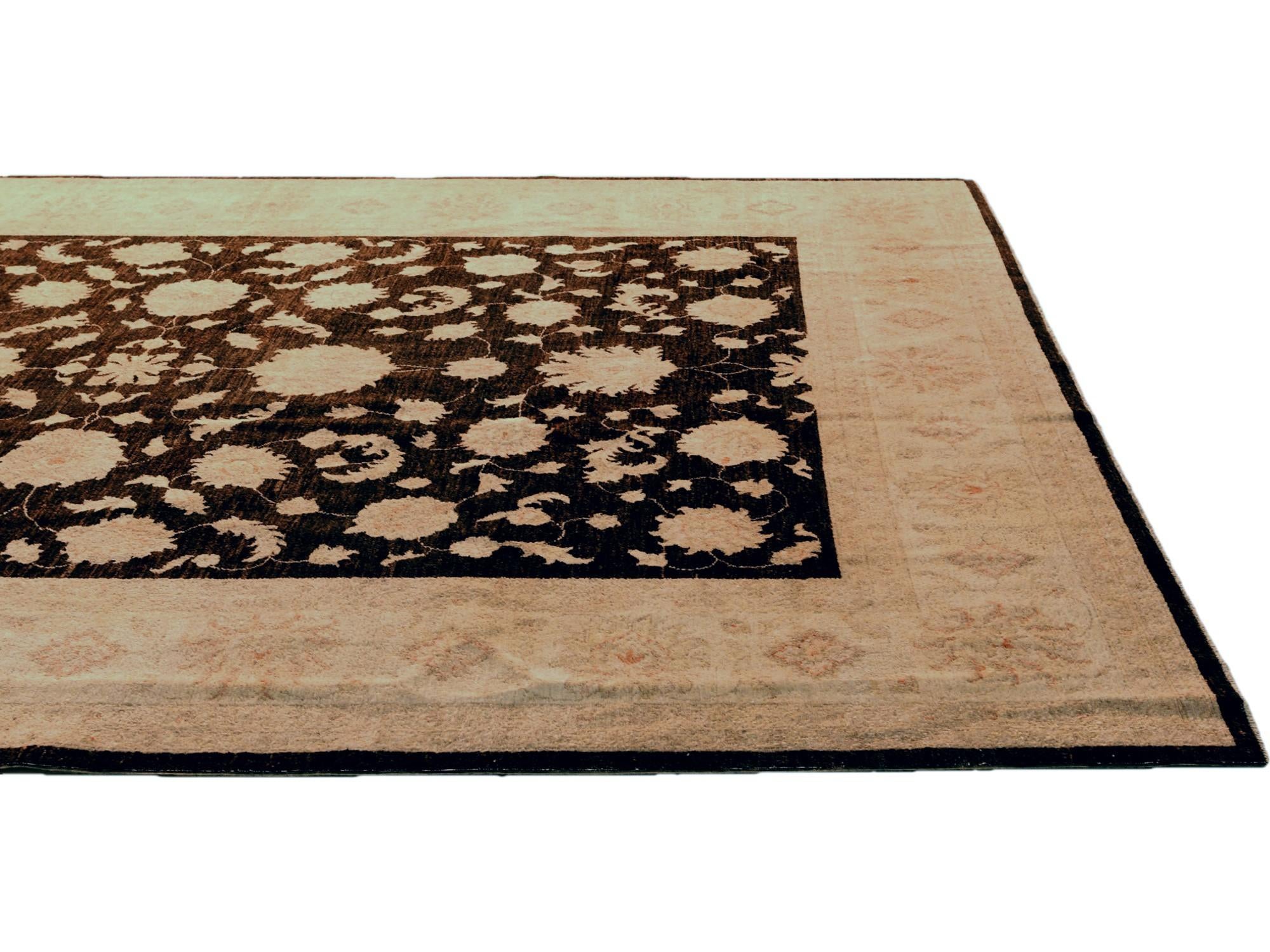 8' 11 x 12' 9 Hand Knotted Ziegler Rug