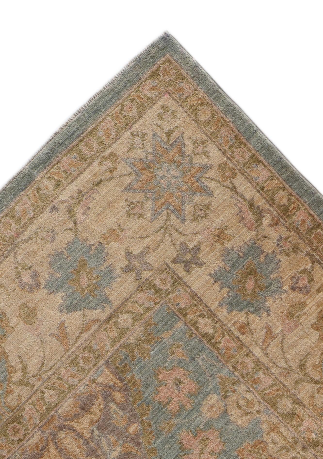 8' 11 x 10' 11 Hand Knotted Ziegler Rug