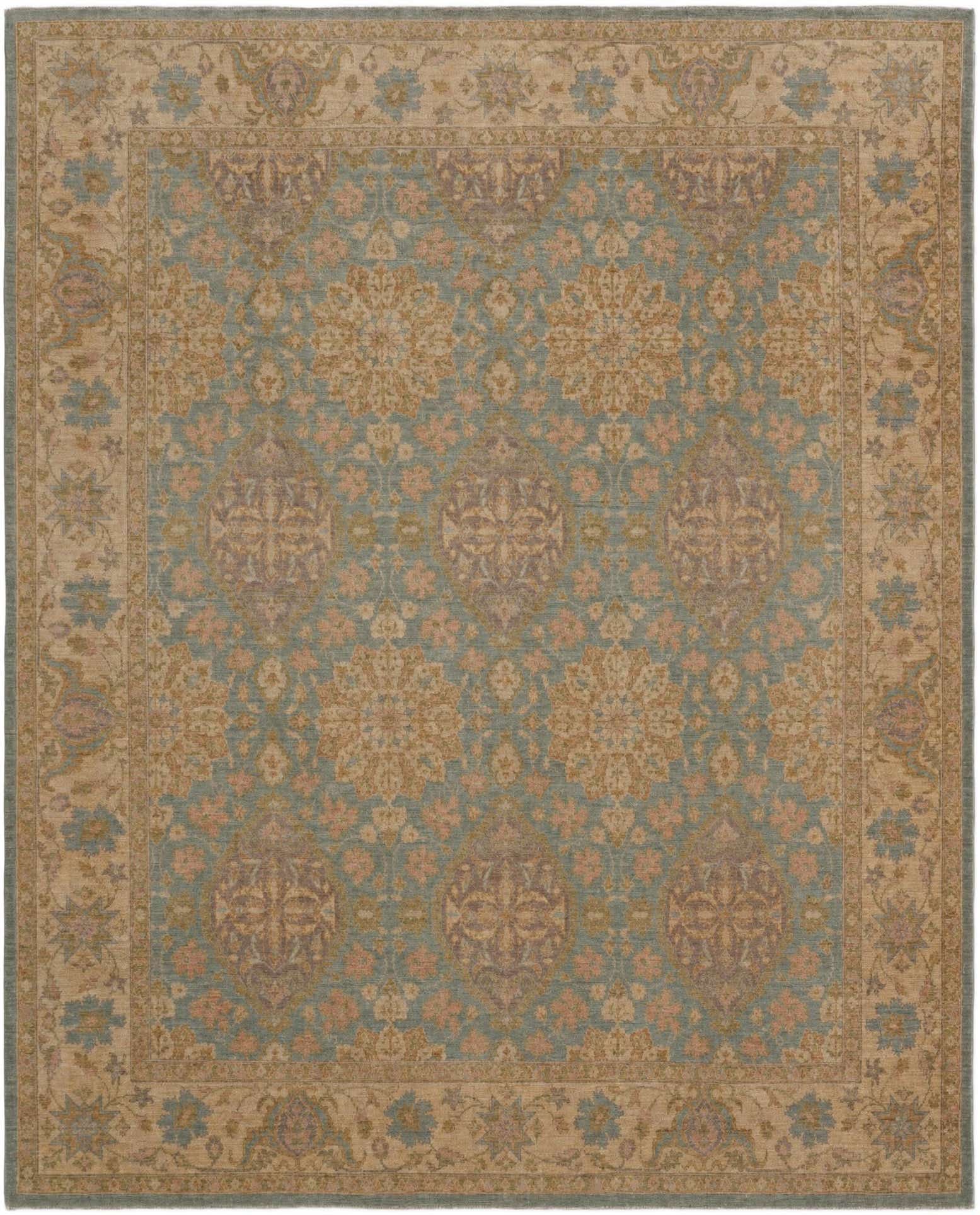 8' 11 x 10' 11 Hand Knotted Ziegler Rug
